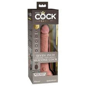 King Cock 7" Vibrating Silicone Dual Density Cock