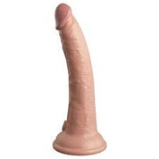 King Cock 7" Vibrating Silicone Dual Density Cock