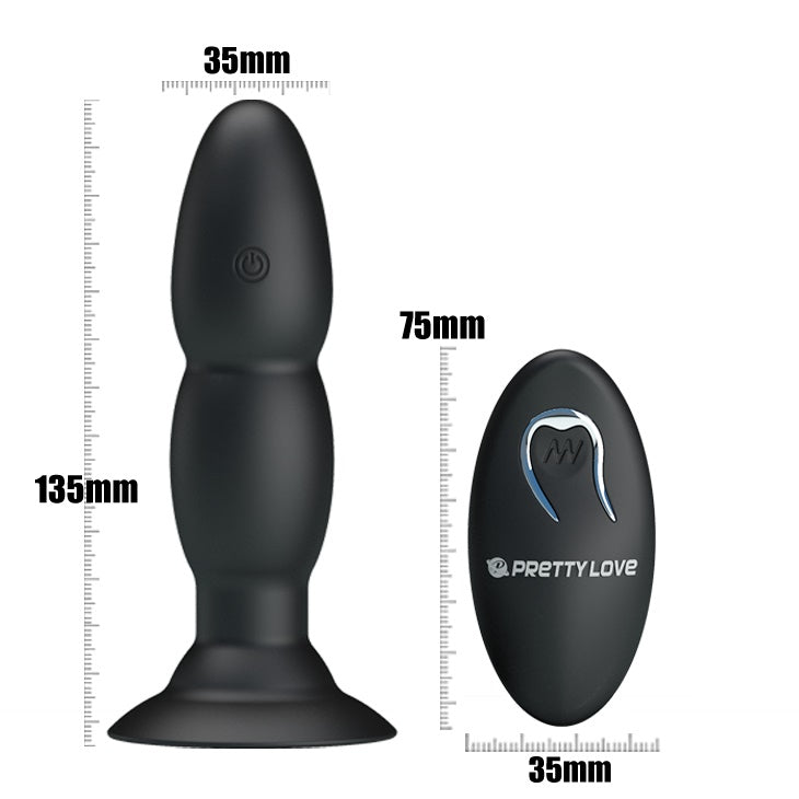 Pretty Love Vibrating Beaded Butt Plug