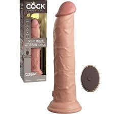 King Cock 9" Vibrating Silicone Dual Density Cock
