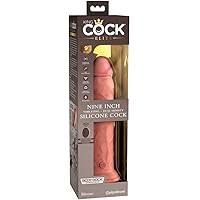 King Cock 9" Vibrating Silicone Dual Density Cock