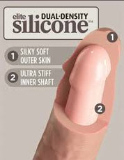 King Cock 9" Vibrating Silicone Dual Density Cock