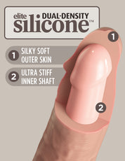 King Cock 8" Vibrating Silicone Dual Density Cock