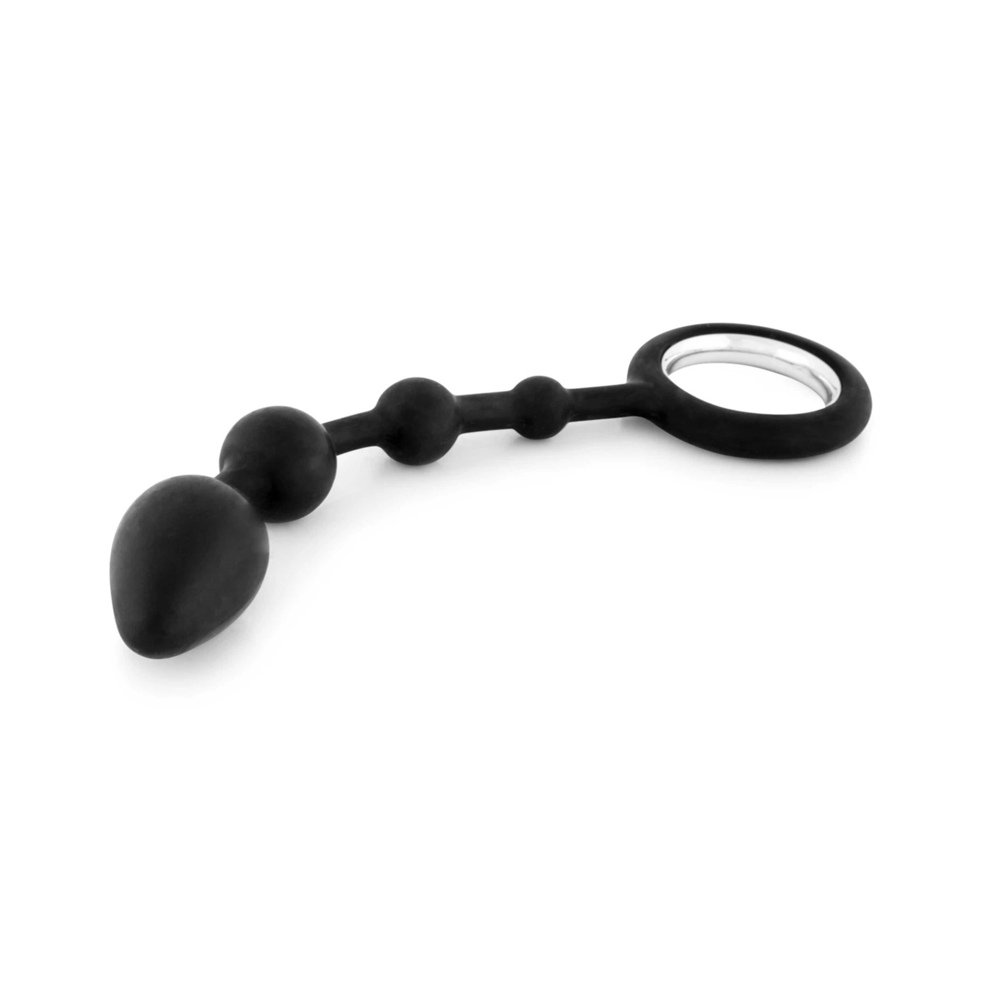 9" Silicone Anal Beads with Pull Ring