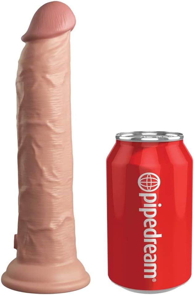King Cock 9" Vibrating Silicone Dual Density Cock
