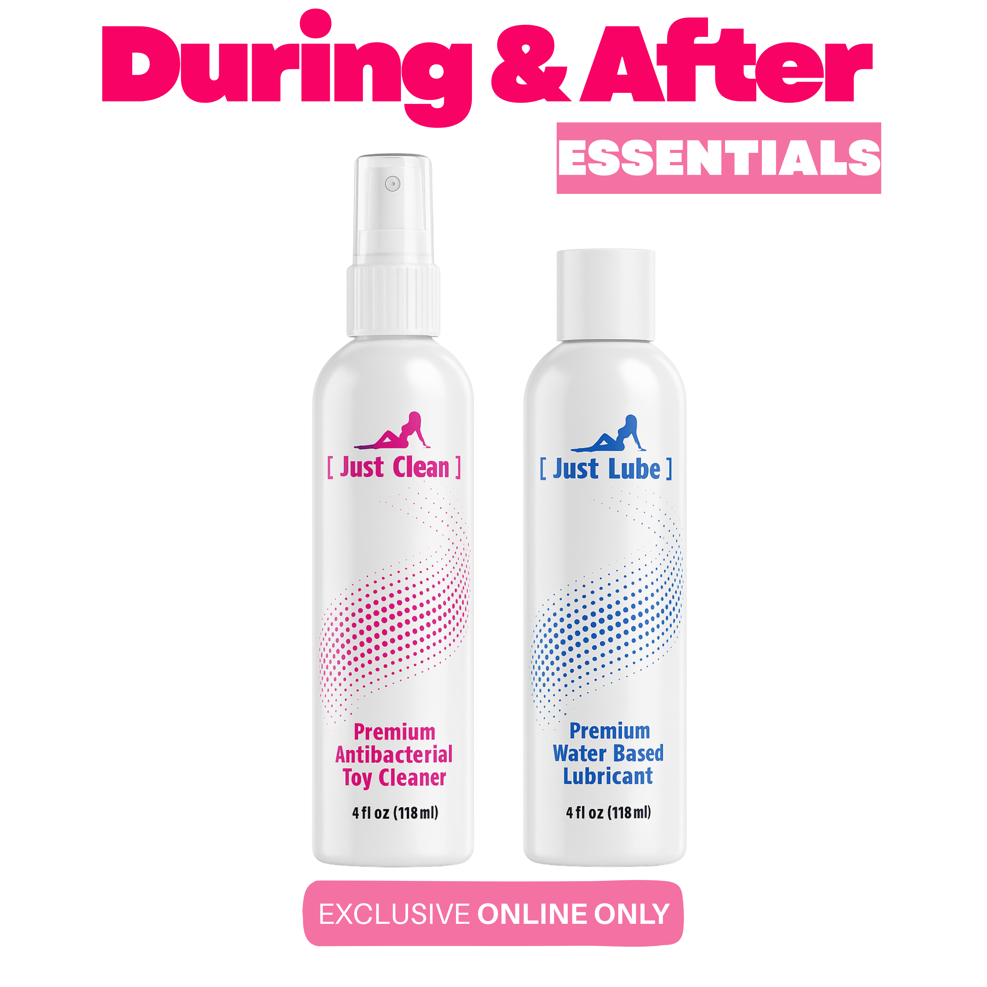 During & After Essentials 💦 Lube and Toy Cleaner Bundle