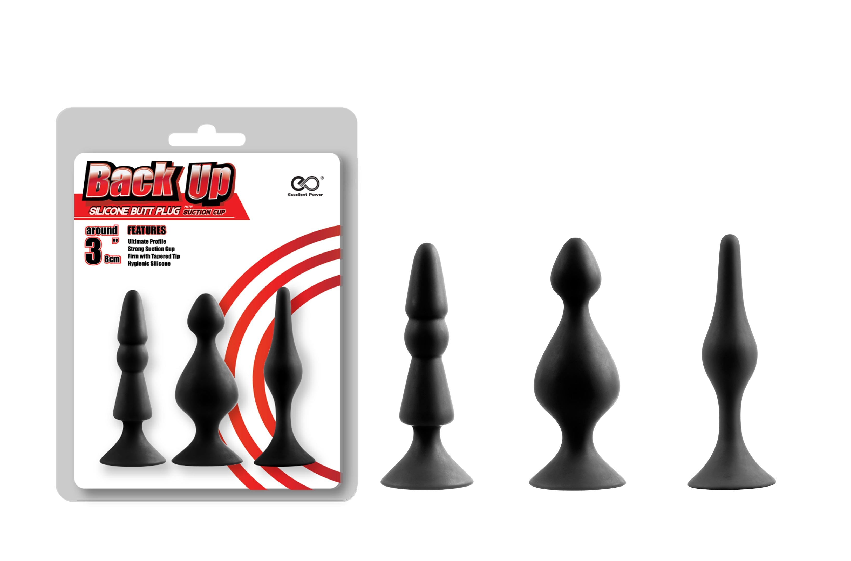 Back Up Plugs Butt Plug Kit (3pk)