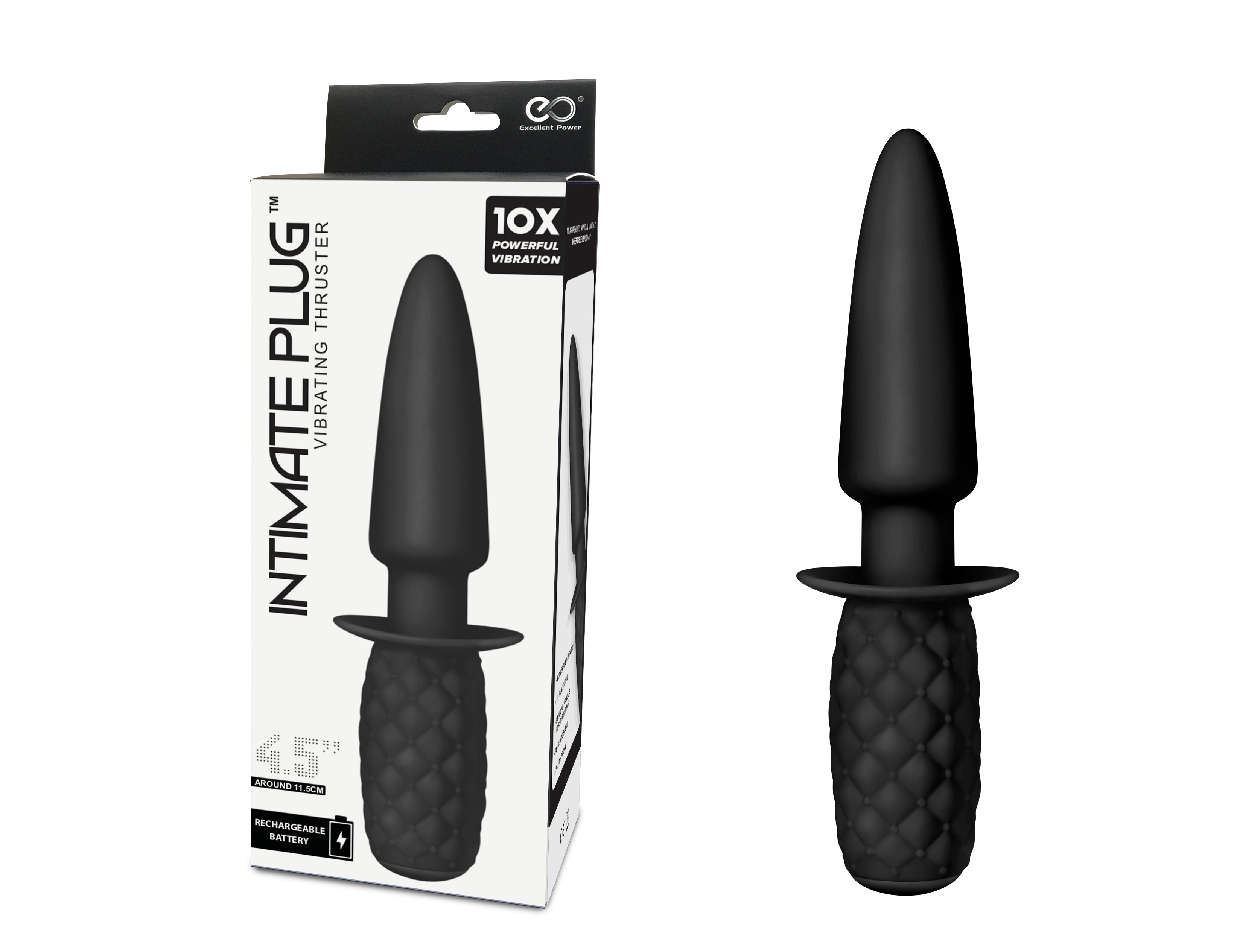 Intimate Plug Vibrating Butt Plug with Handle