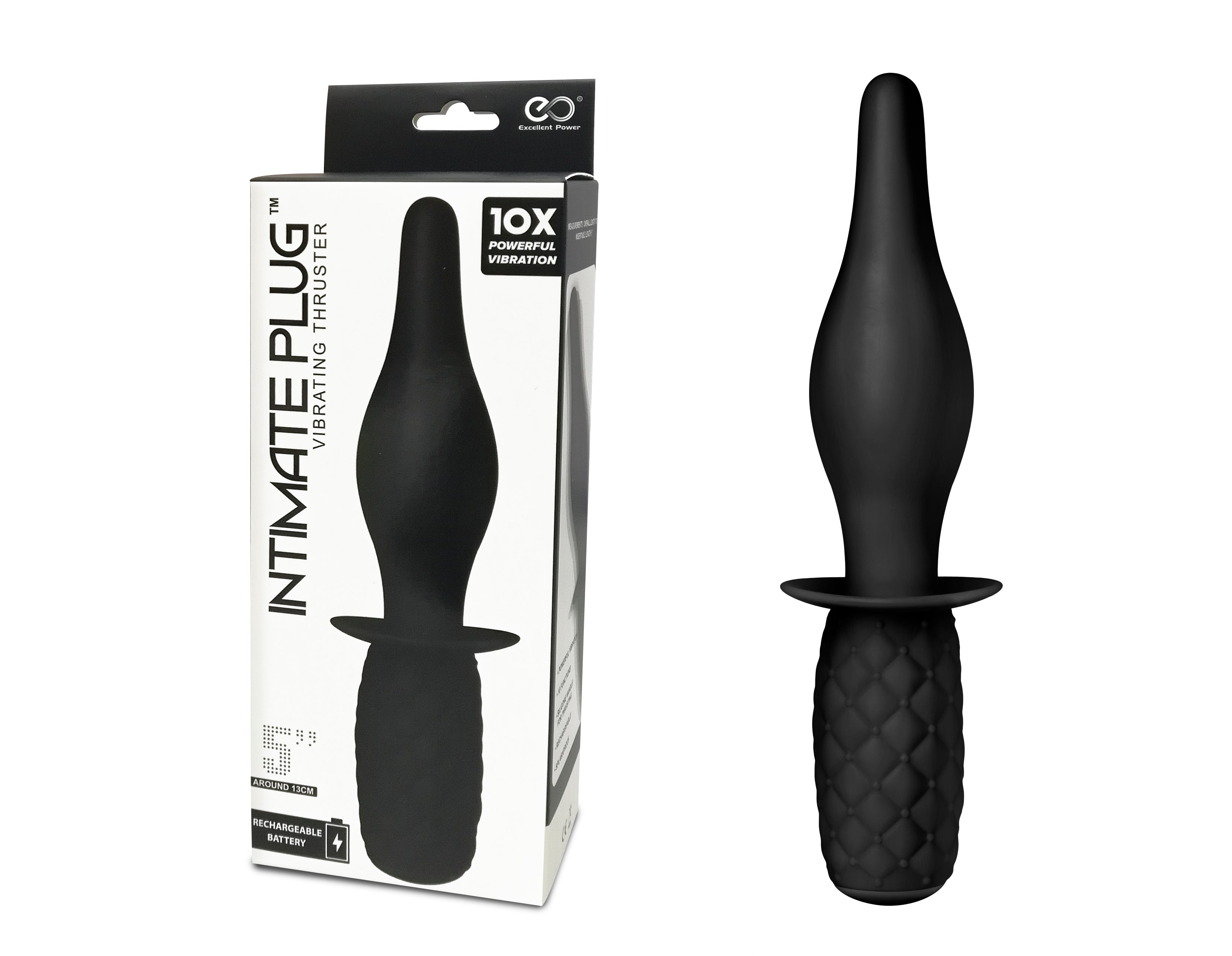 Intimate Plug Vibrating Butt Plug with Handle