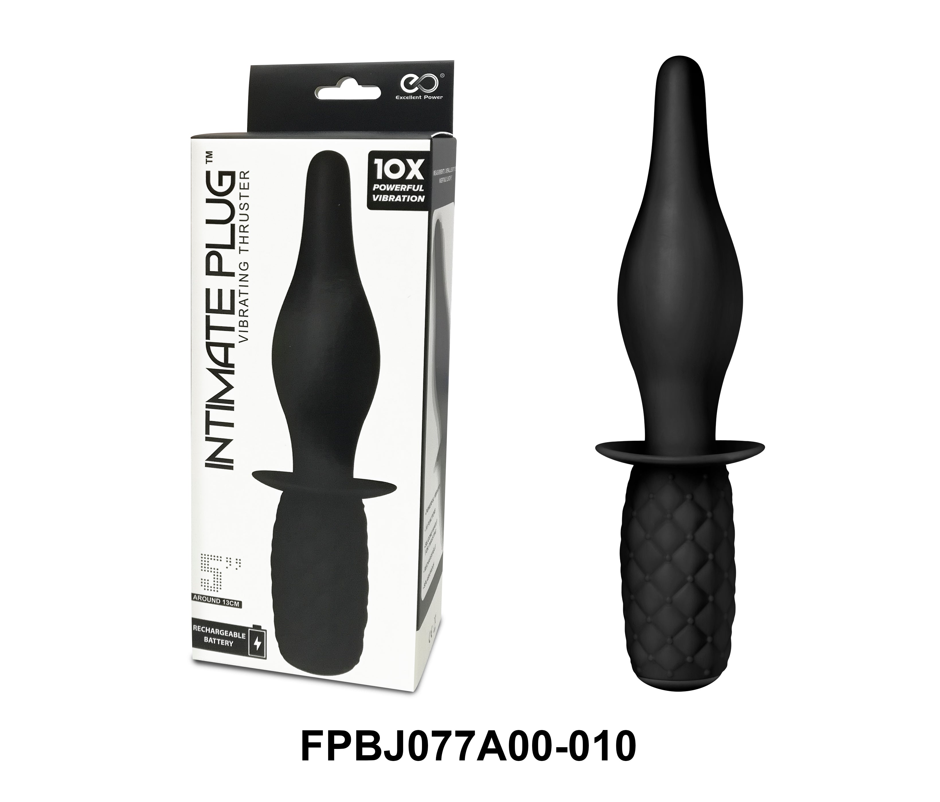 Intimate Plug Vibrating Butt Plug with Handle