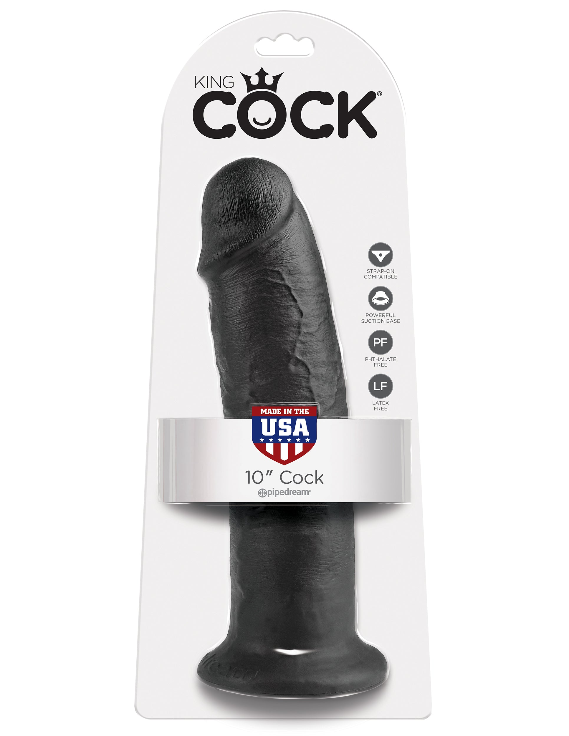 King Cock 10" Realistic Suction Dildo