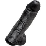 King Cock 11" With Balls Realistic Suction Dildo