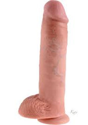 King Cock 11" With Balls Realistic Suction Dildo