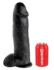 King Cock 12" With Balls Realistic Suction Dildo