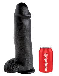 King Cock 12" With Balls Realistic Suction Dildo