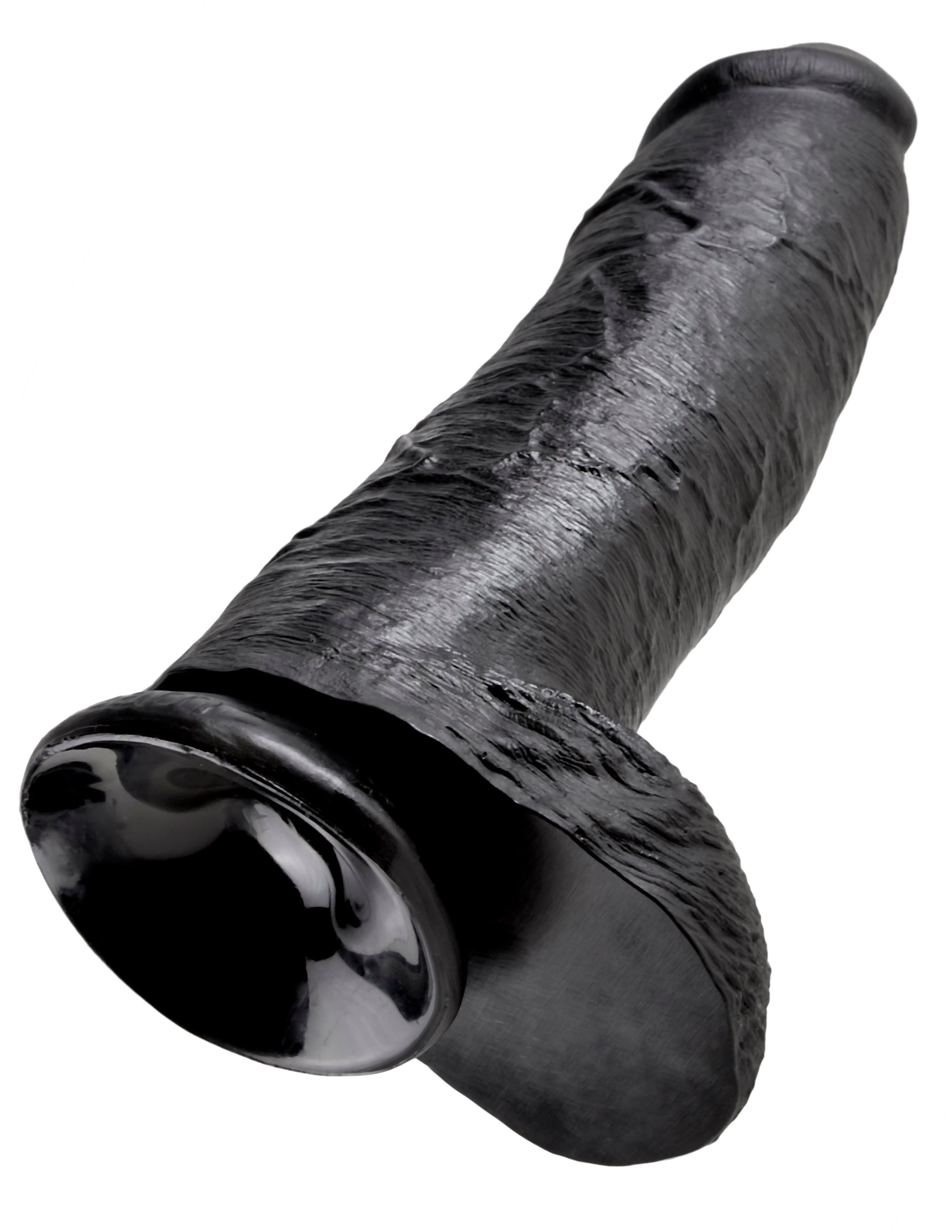 King Cock 12" With Balls Realistic Suction Dildo