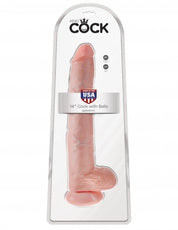 King Cock 14" With Balls Realistic Suction Dildo