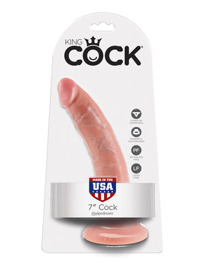 King Cock 7" Realistic Suction Dildo