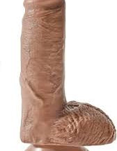 King Cock 7" with Balls Realistic Suction Dildo