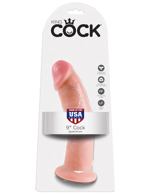 King Cock 9" Dong Realistic Suction Dildo