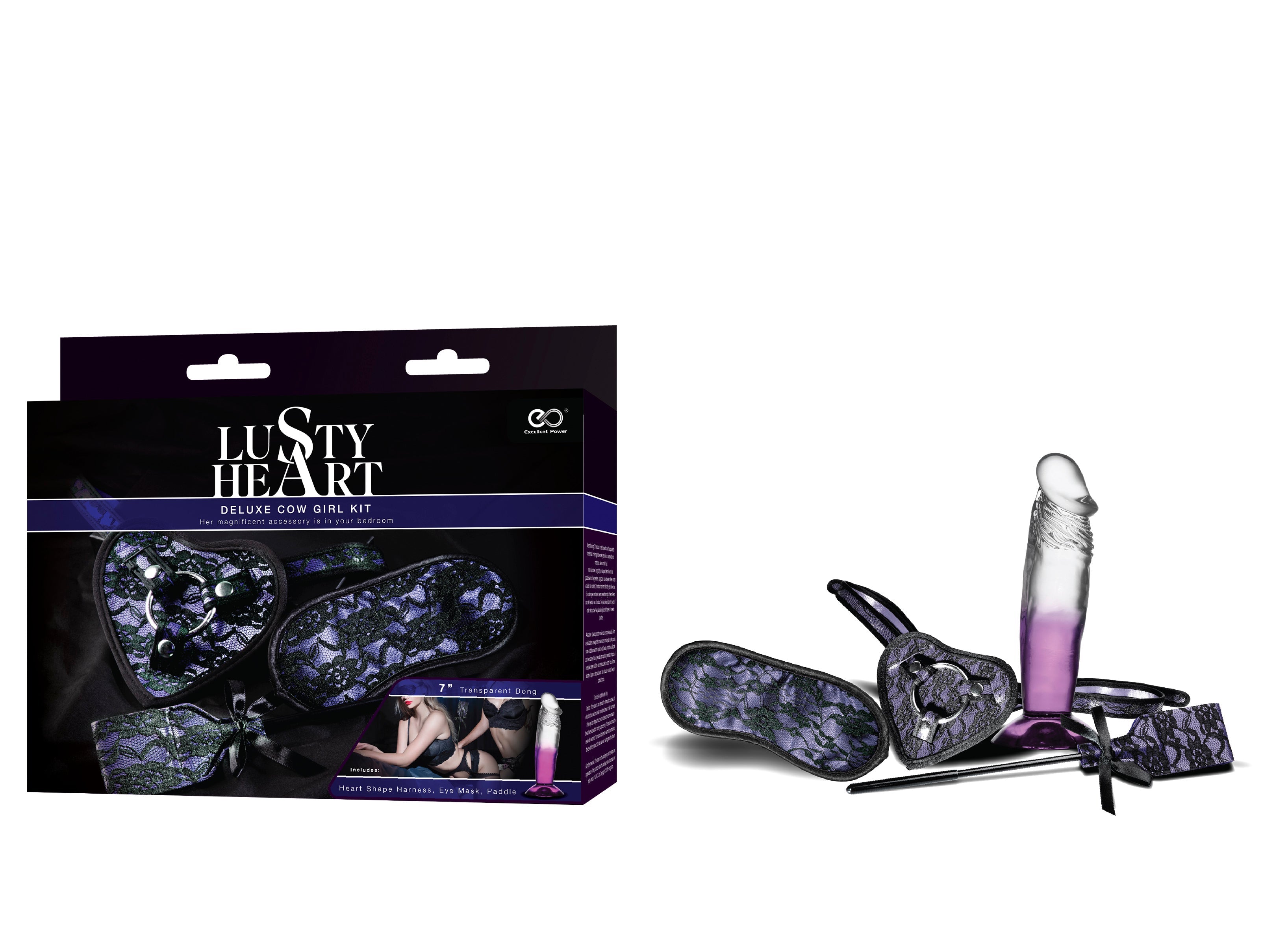 Lusty Heart Deluxe Strap On Harness Kit