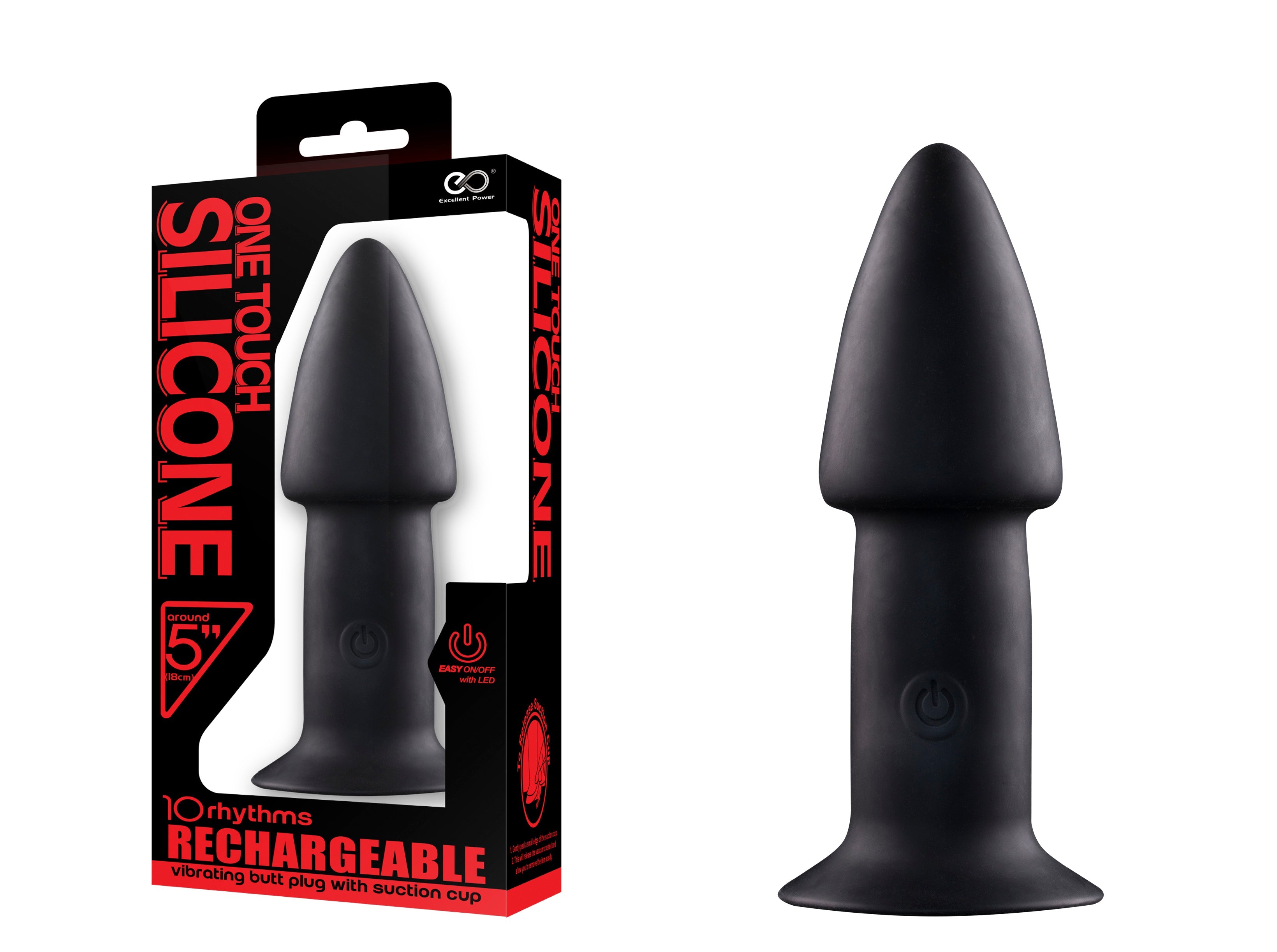 One Touch Rechargeable Vibrating Butt Plug