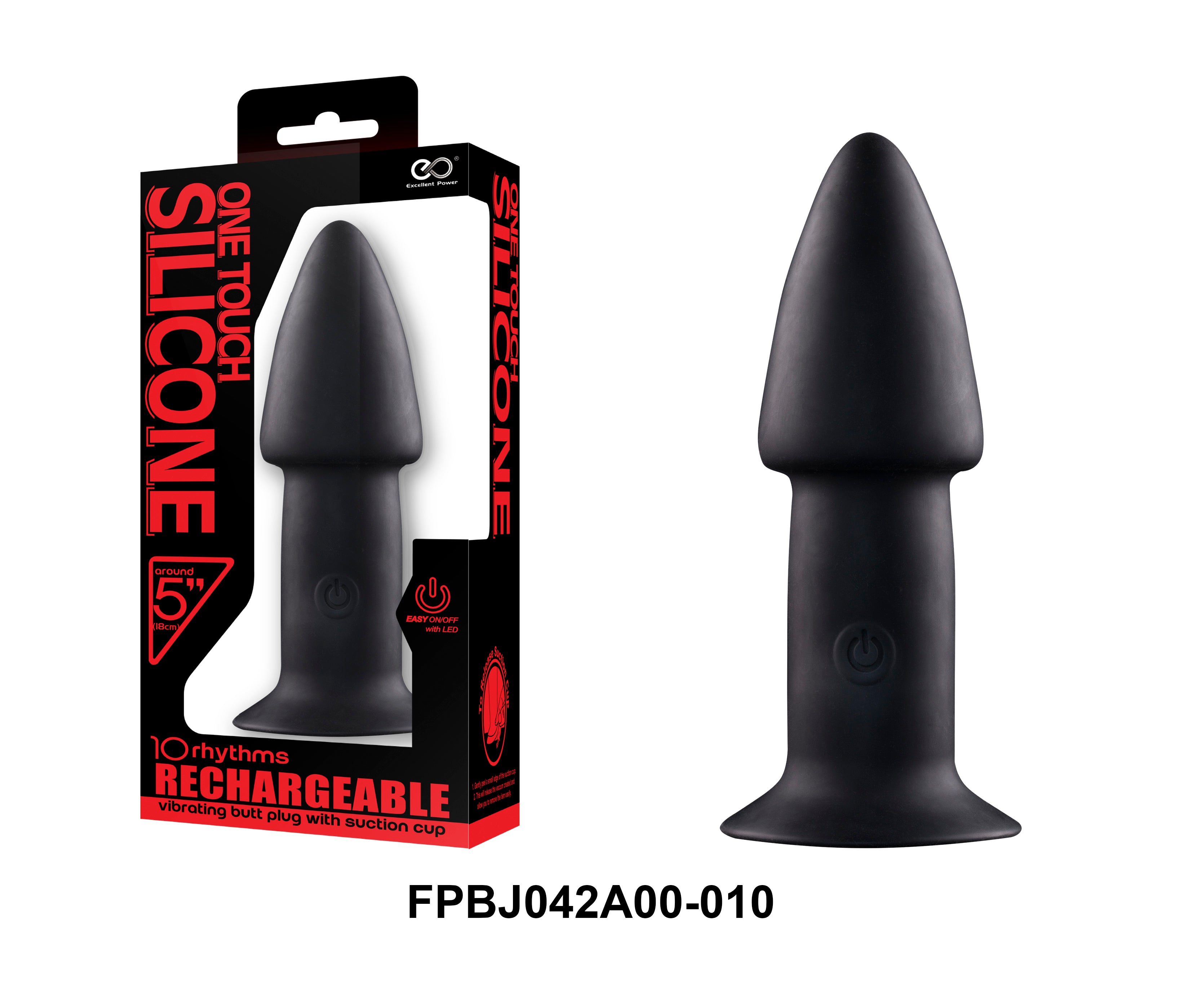 One Touch Rechargeable Vibrating Butt Plug