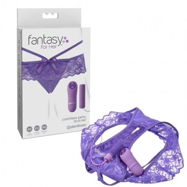 Fantasy For Her Crotchless Panty Vibrator With Wireless Remote