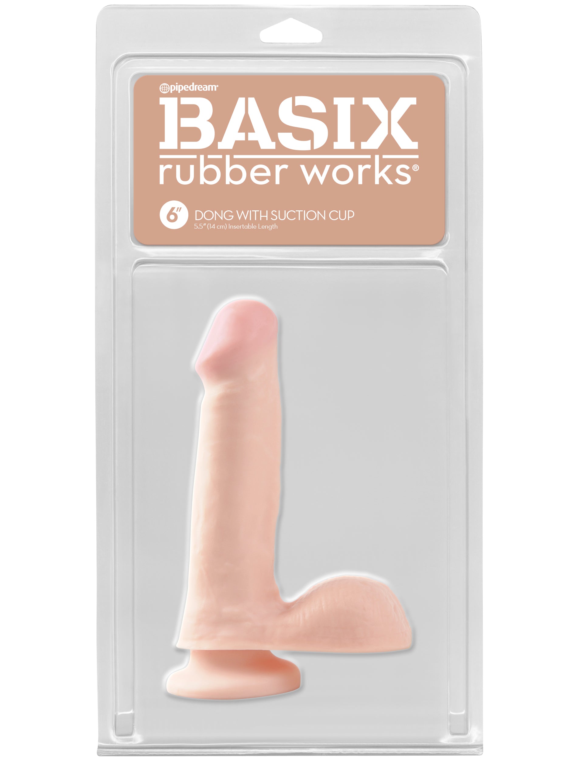 Basix 6" Dildo with Suction Cup