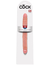 King Cock 12" Slim Double Ended Dildo