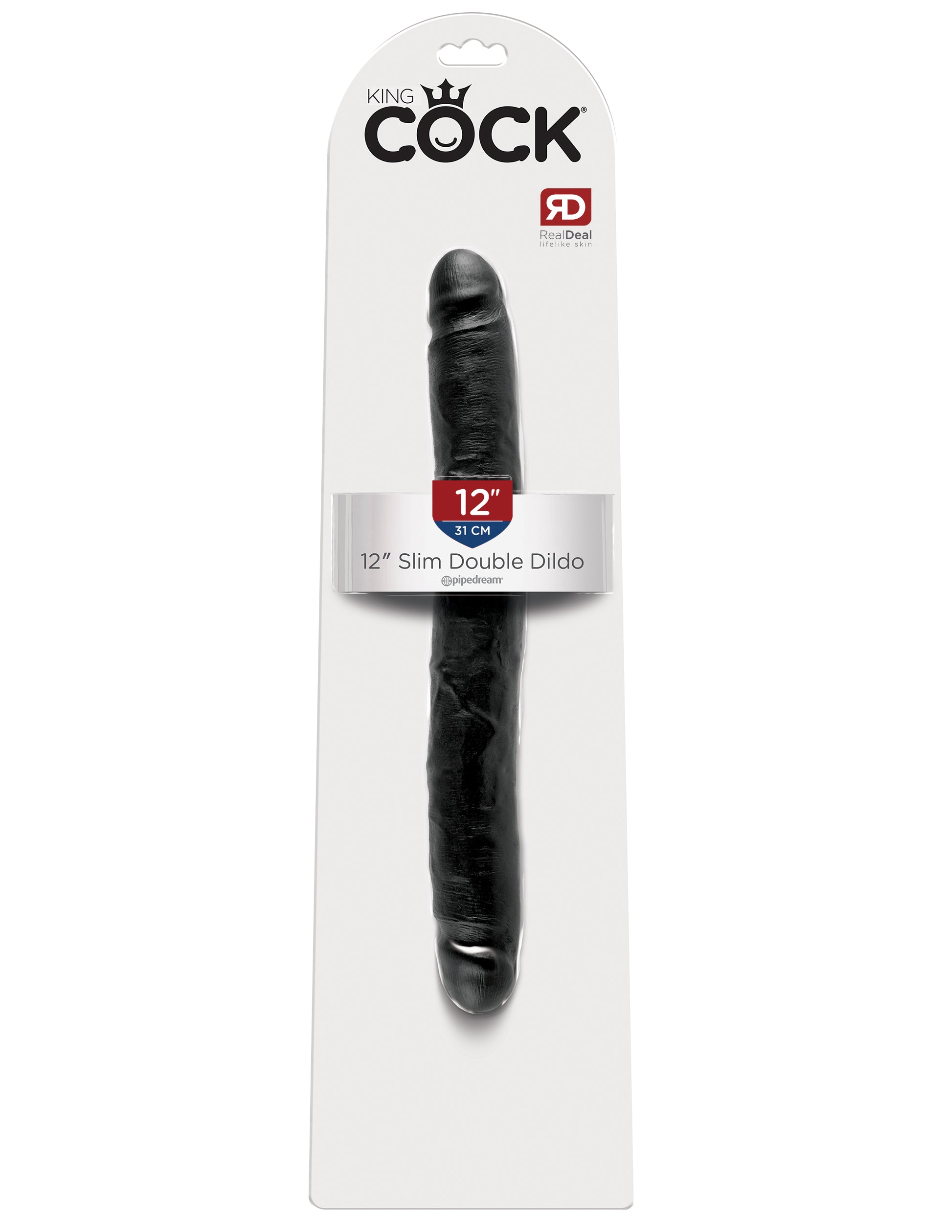 King Cock 12" Slim Double Ended Dildo