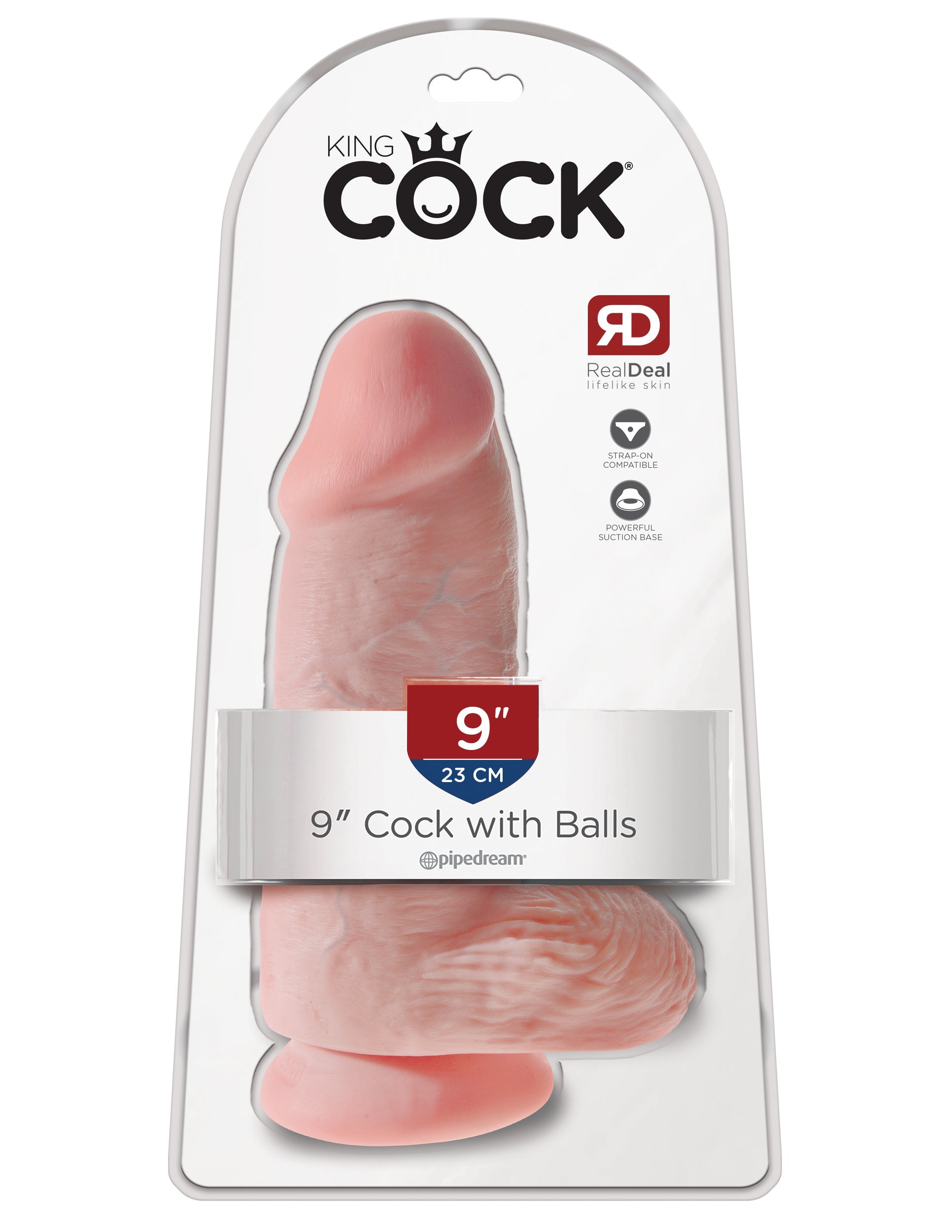 King Cock 9" Chubby Super Thick Realistic Suction Dildo