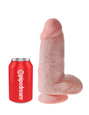 King Cock 9" Chubby Super Thick Realistic Suction Dildo