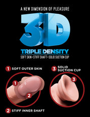 King Cock 6" Triple Density Suction Dildo