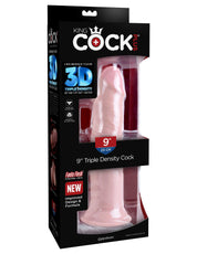 King Cock 9" Triple Density Suction Dildo