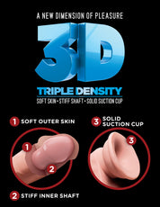 King Cock 9" Triple Density Suction Dildo