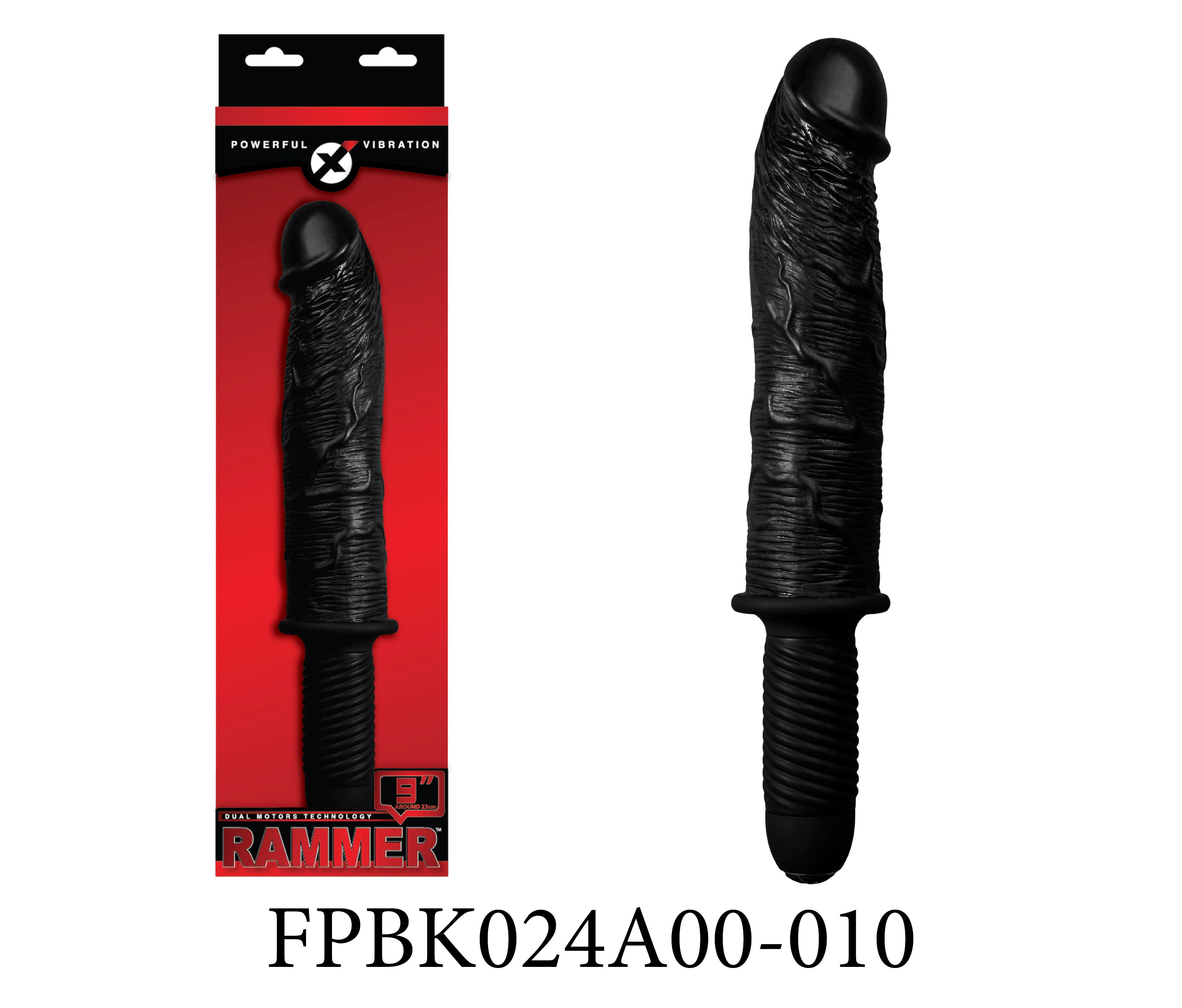 Rammer Thick Vibrating Dildo with Handle