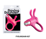 Raving Rounder Rechargeable Vibrating Rabbit Cock Ring