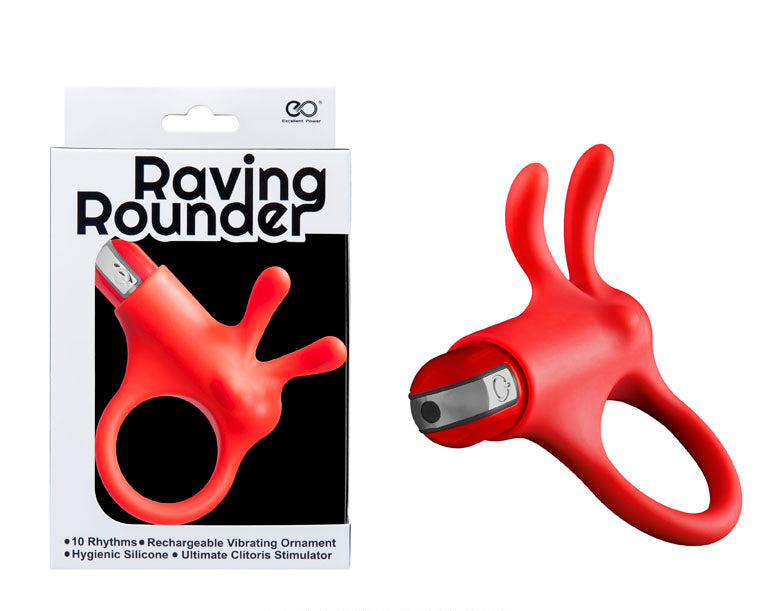 Raving Rounder Rechargeable Vibrating Rabbit Cock Ring
