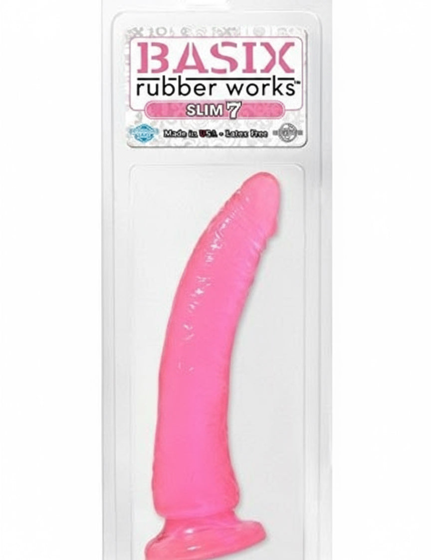 Basix Slim 7" Dildo with Suction Base