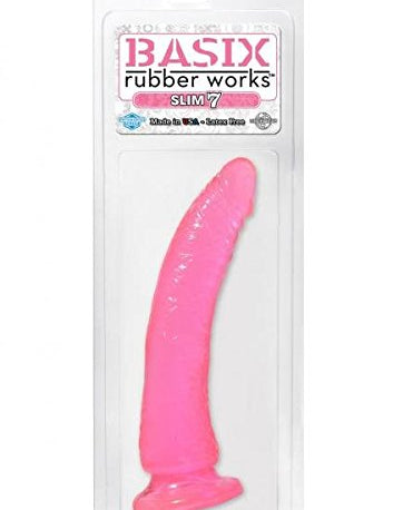 Basix Slim 7" Dildo with Suction Base