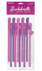 Bachelorette Pecker Straws 10pk