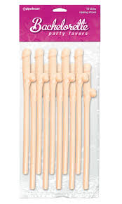 Bachelorette Pecker Straws 10pk